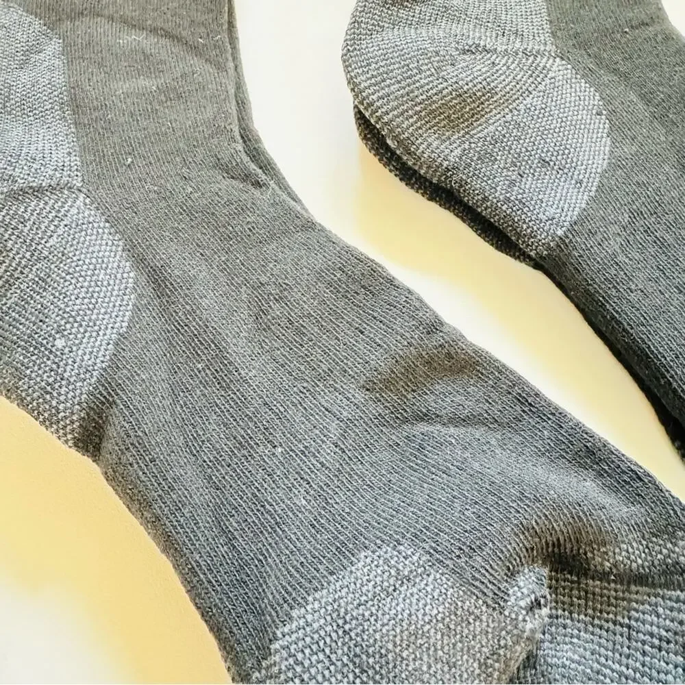NEW MENS BOMBAS Black Grey Gray Contrast Toe Heel Tube Crew Socks M Bundle Set 3